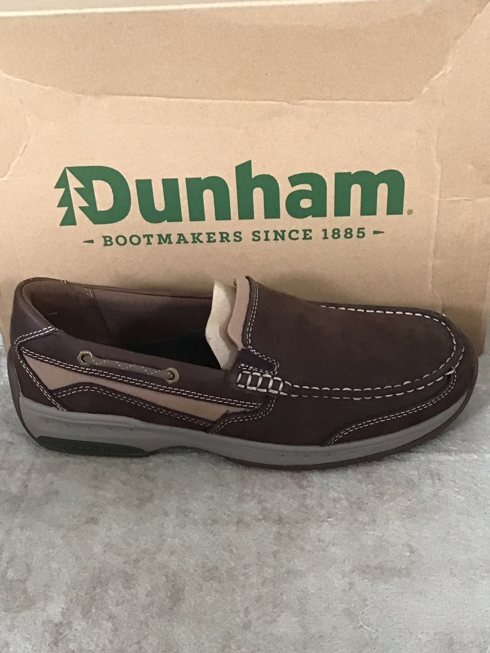 Dunham Men's Captain Venetian Dark Brown Slip-On Casual Moc Toe Shoe
